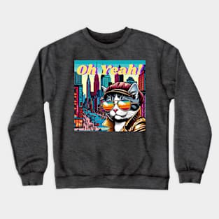 This cat is going to paint the town red Crewneck Sweatshirt